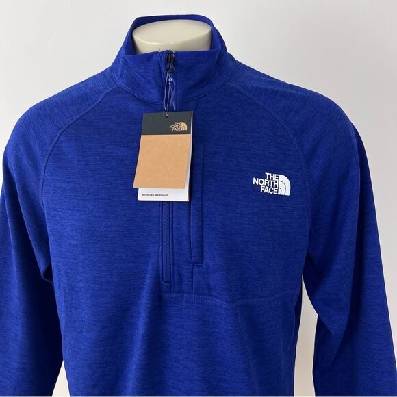 NWT The North Face Mens L Fleece Sweater 1/2 Zip Pullover Purple - Picture 2 of 8